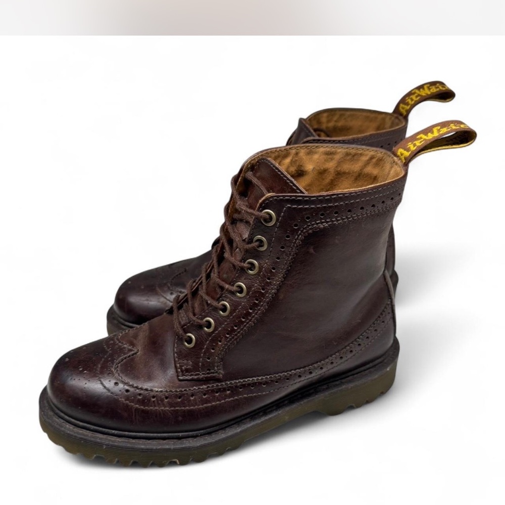 Dr. Martens Dark Brown Fitzroy Leather Lace-Up Boots